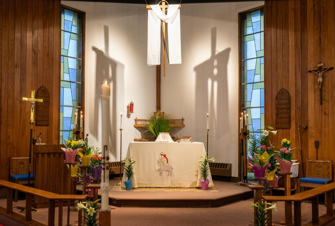 Chancel the Chancel at Trinity Lutheran Church in Odebolt, Iowa.